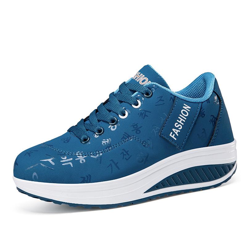 Rocking shoes women's shoes 2025 spring and autumn new leather walking mother shoes casual sports shoes platform foreign trade travel shoes