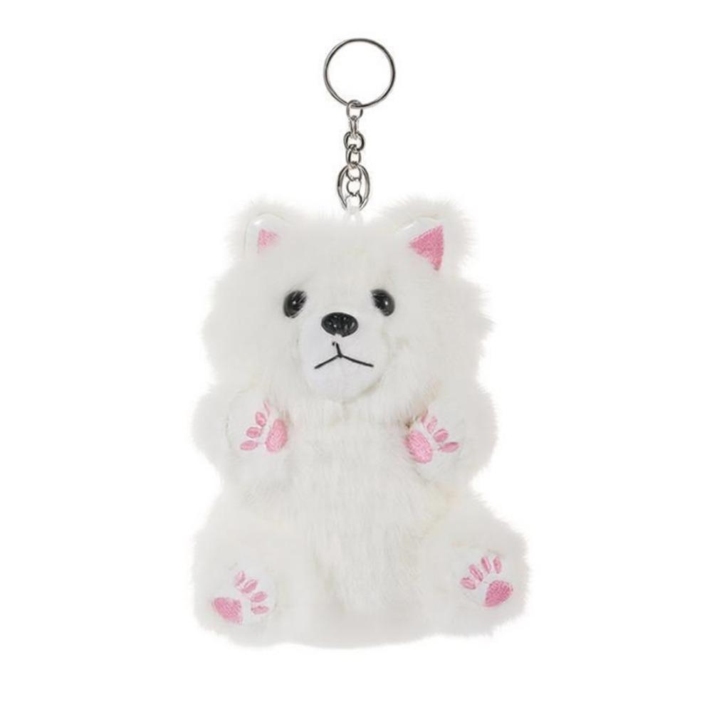 Pink Paws Samoyed Plush Toys Cute Cartoon Soft Samoyed Plush Doll Realistic Fashion Accessories Doll Ornaments