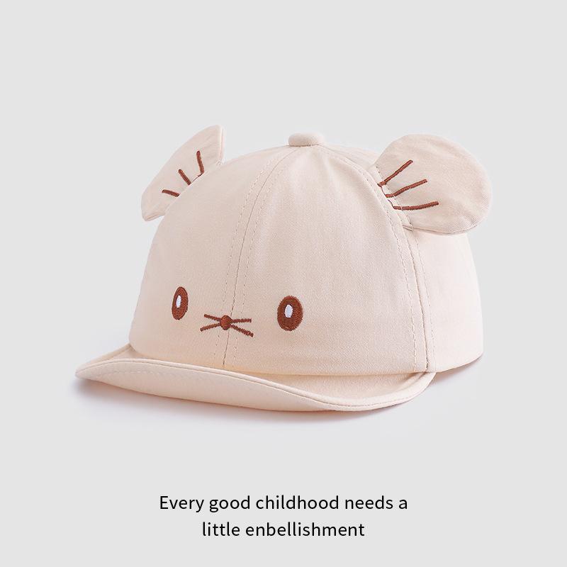 Baby Hat Spring and Autumn Cute Baby Super Cute Sun Visor Baseball Hat Soft Brim Baby Versatile Baseball Cap Fashionable