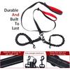 Double Dog Leash, 360° Swivel No Tangle Dog Walking Leash for 2 Dogs up to 200lbs, Comfortable Adjustable Dual Padded Handles