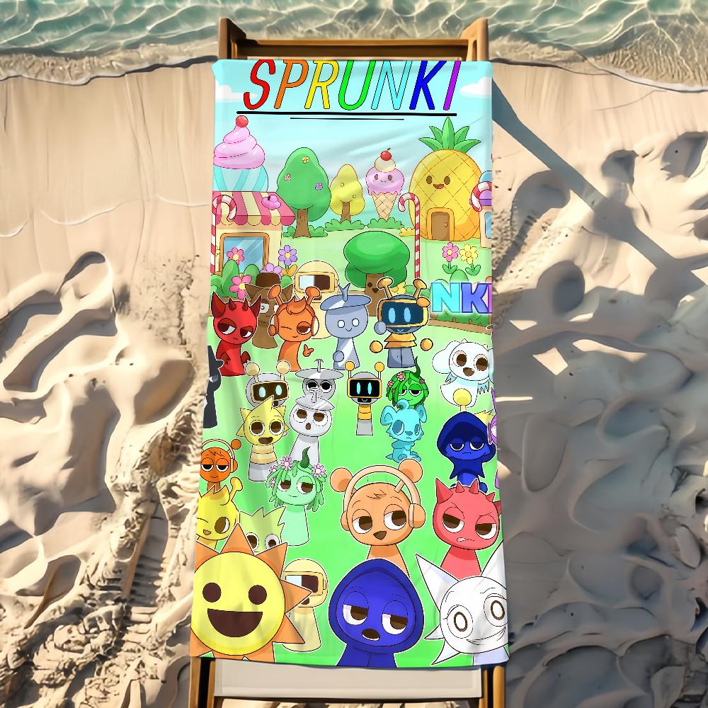 Cartoon I-Incredibox S-Sprunki Handtuch Strandtuch Reise Leicht Hautfreundlich Für Pool Strand Camping Kreuzfahrt Sommer