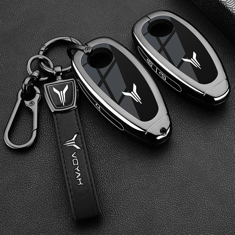 Zinc Alloy Car Key Case for Voyah Free SUV 2022 2023 2024 2025 Remote Protection Cover Bag Shell Keychain Holder Fob Accessories