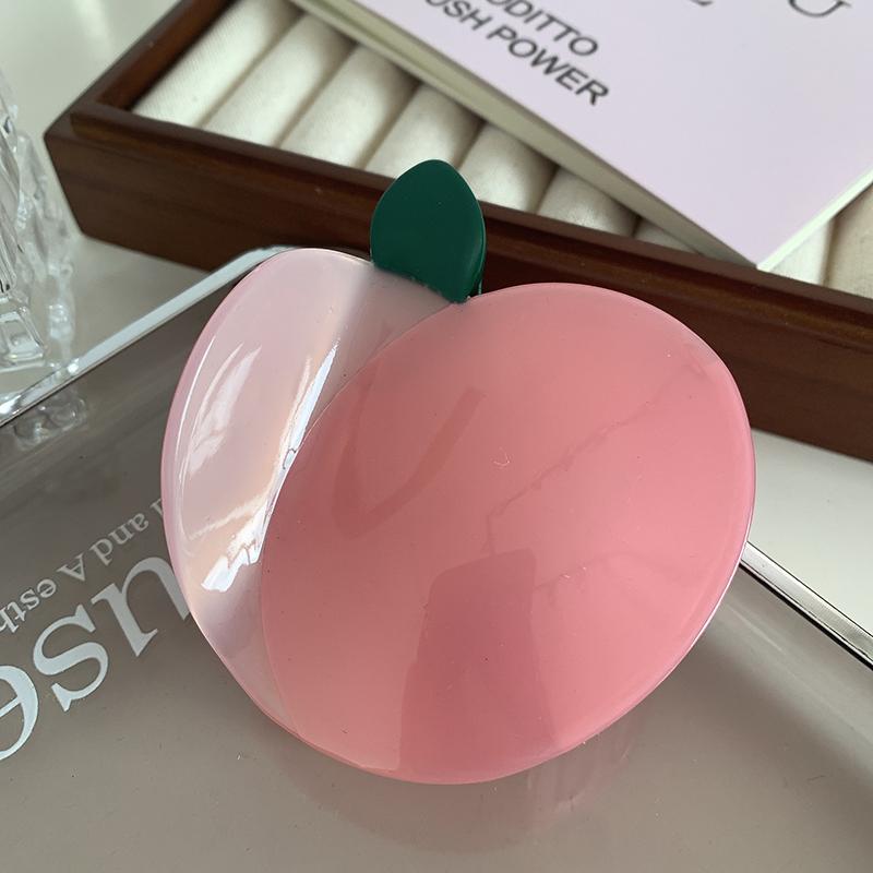 Summer New Fashion Fruit Hair Accessories Sweet Cute Colorful Apple Peach Acetic Acid Shark Clip For Woman Girls