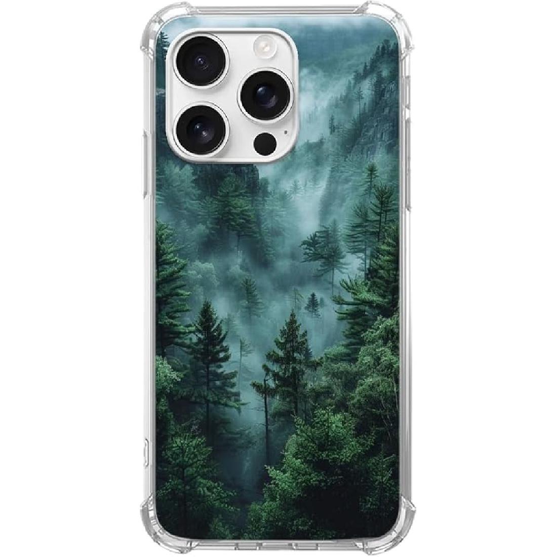 

Красный Кровавый Глаз Чехол для телефона Подходит для iPhone 16 Pro Max, Жуткая Защитная крышка для глаз в стиле рок для iPhone 16 Pro Max, Крутой и стильный ТПУ Ударопрочный Green Forest