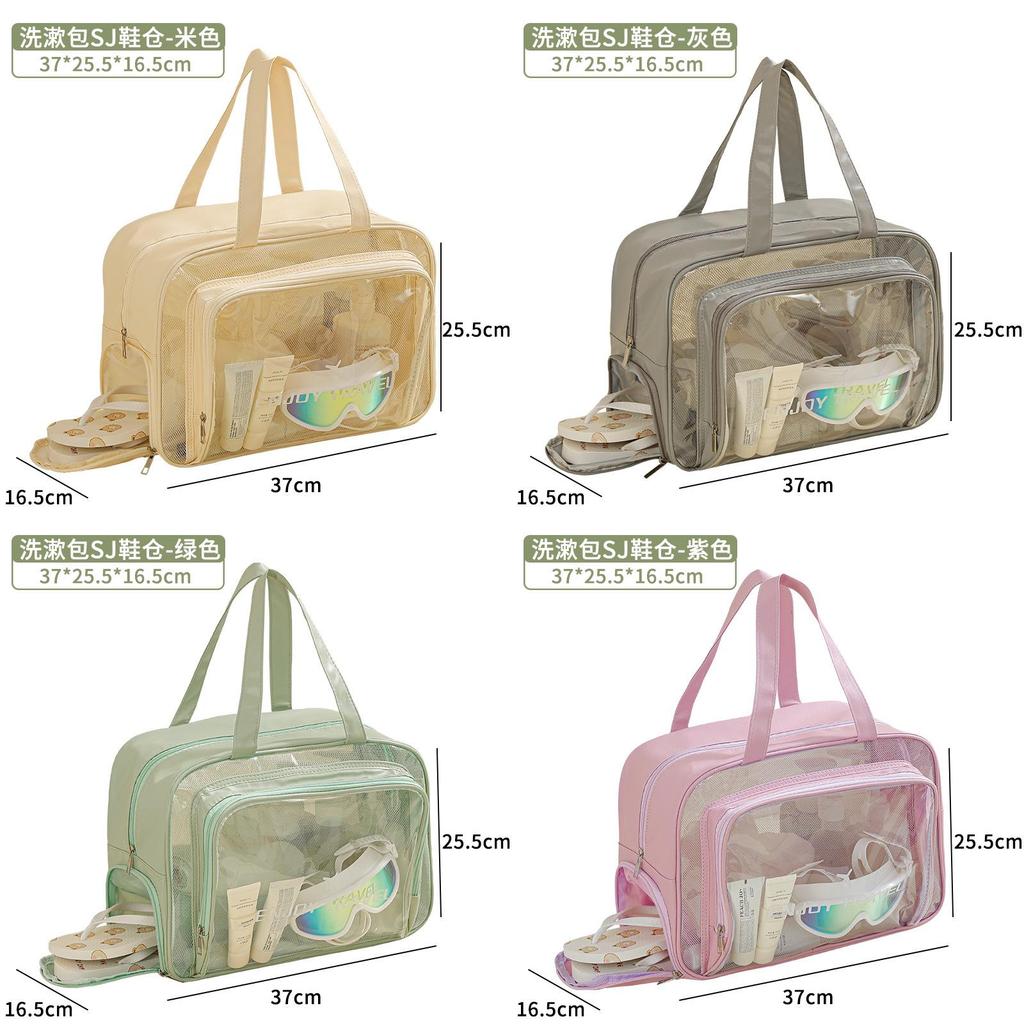 Waterproof Travel Toiletry Bag With Zipper Design For Gym And Vacation Use