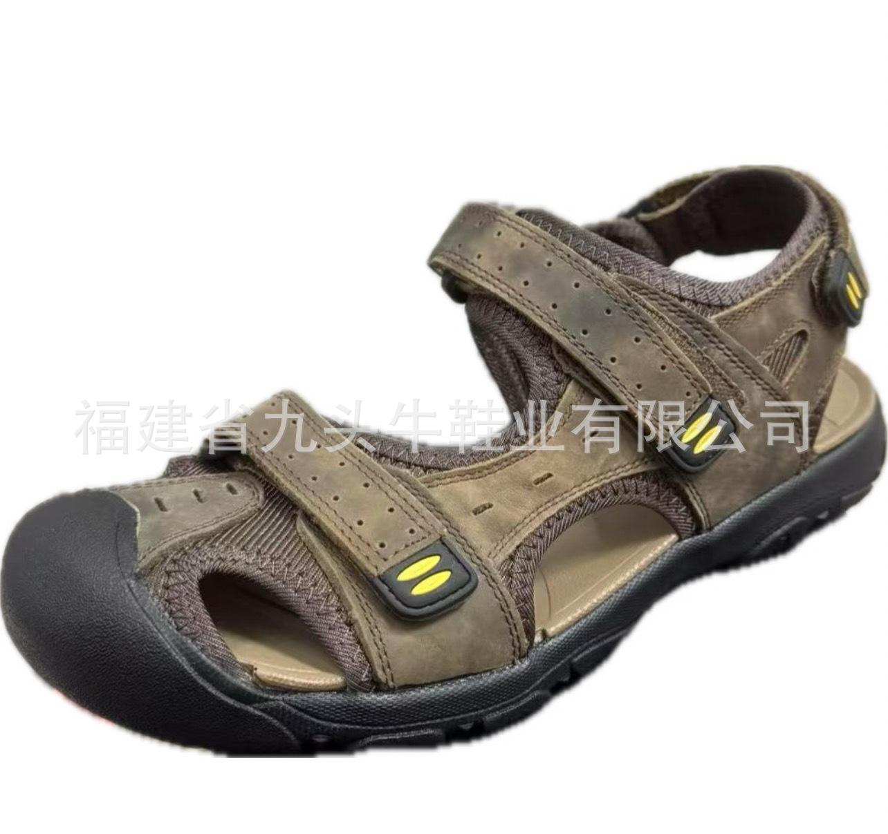 

Летние новые мужские пляжные туфли баотоу, мужские сандалии для активного отдыха, для ходьбы по ручьям, мужские, из коровьей кожи, больших размеров, напрямую с фабрики 48