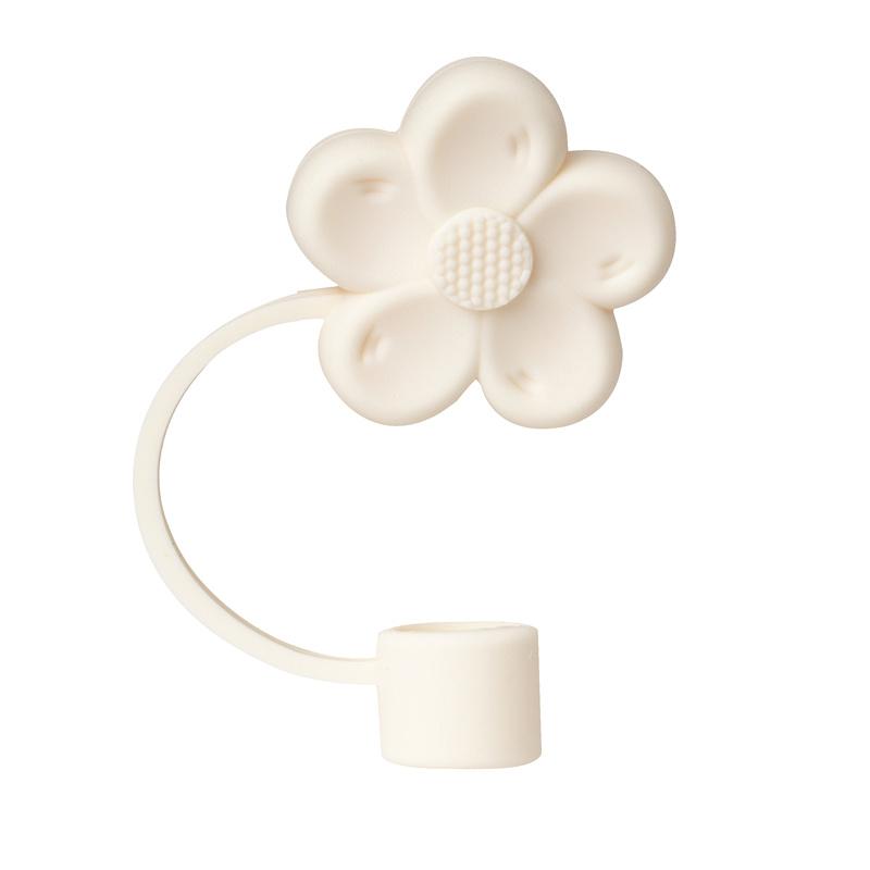 

Соломенный чехол для чашки, симпатичный соломенный чехол, совместимый с 30 и 40 унциями стакана с ручкой, силиконовый цветок, соломенный чехол