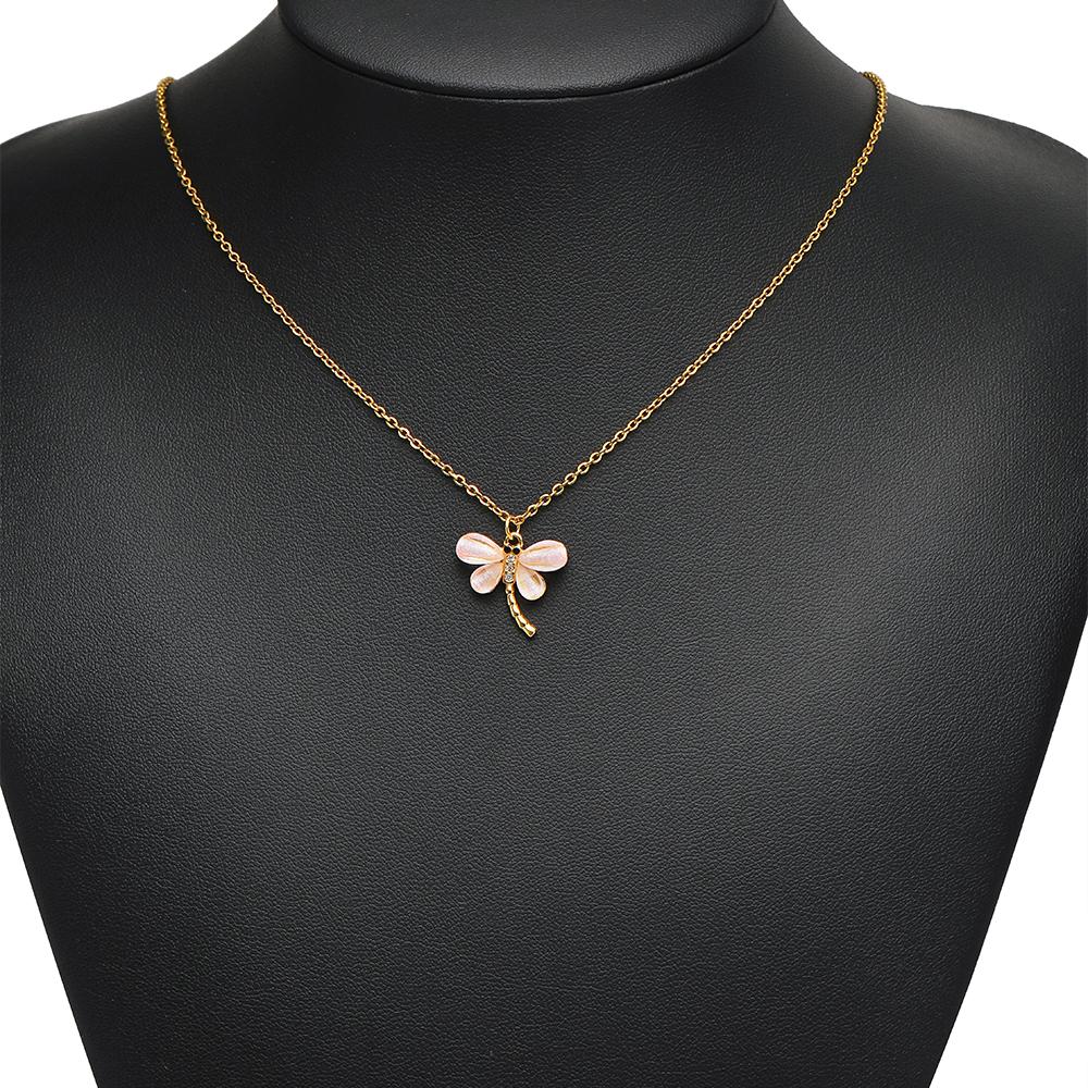 3pcs Stainless Steel Zircon Shell Dragonfly Charms for Children Necklace Pendant DIY Women Jewelry Earrings Making Kids Bracelet