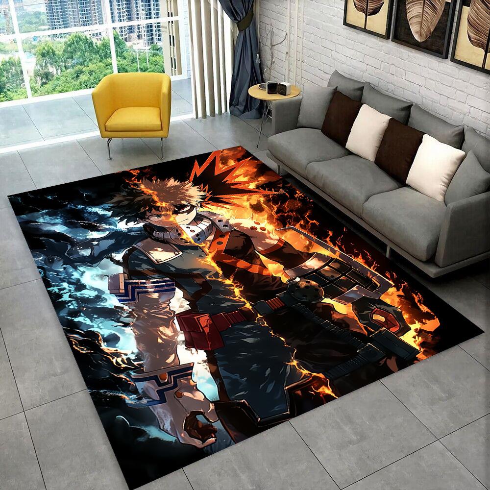 3D Cartoon My Hero Academia Deku Bakugou  Anime Carpet Rug for Living Room Bedroom Home Sofa Decoration,kids Non-slip Floor Mat