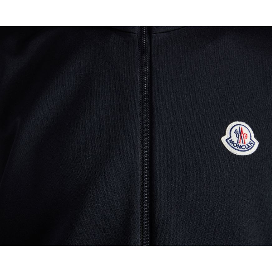 Moncler Ss22 Solid Color Stand Collar Zipper Stud Detail Long Sleeve Jacket Sweatshirt Men jackets Black H20918G00003899A1999