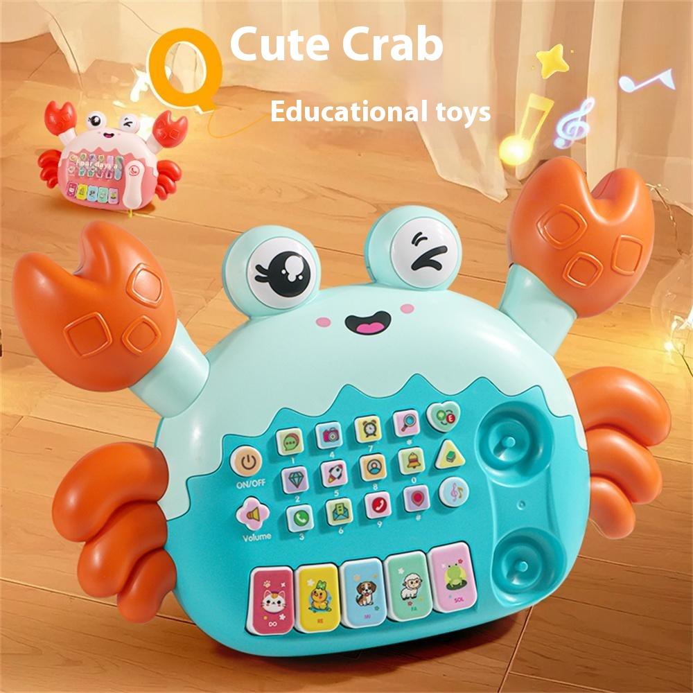Children Early Education Toy Crab Storyteller Machine Musical Toy with Songs/Piano Function