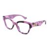 Optical Glasses [Available Prescriptions] Turtle Pattern 011 (Purple Frame/clear Lens) 50-18-145 Dust Bag + Glasses Case (random Color)