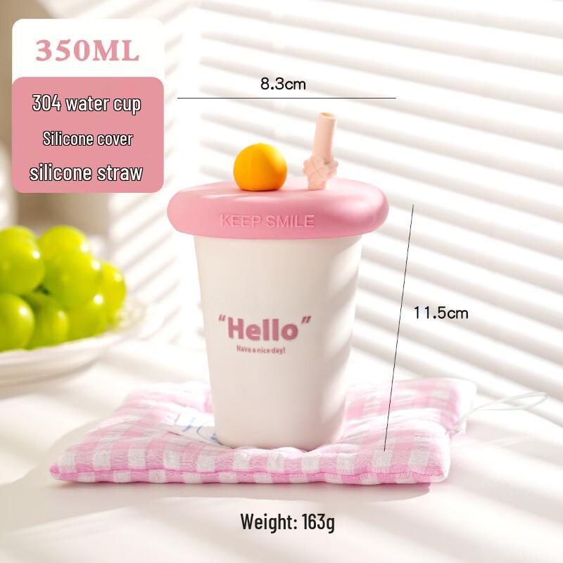 Yuedisi 304 Stainless Steel Double-Layer Mug with Lid