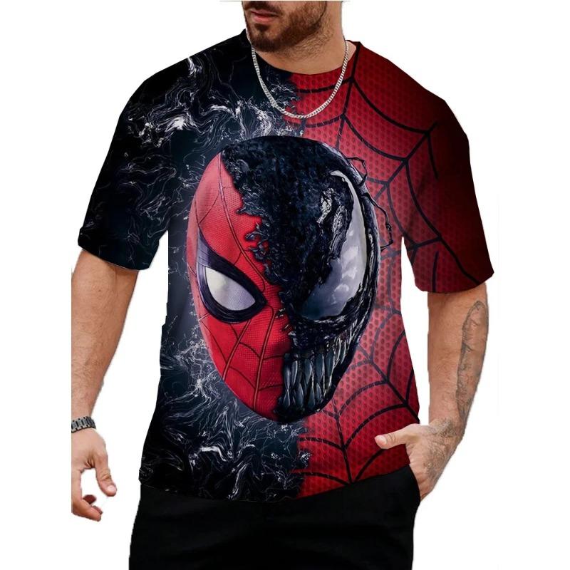 2026 summer 3D printed men's new T-shirt casual and comfortable Venom T-shirt men's short sleeved T-shirt men's clothing