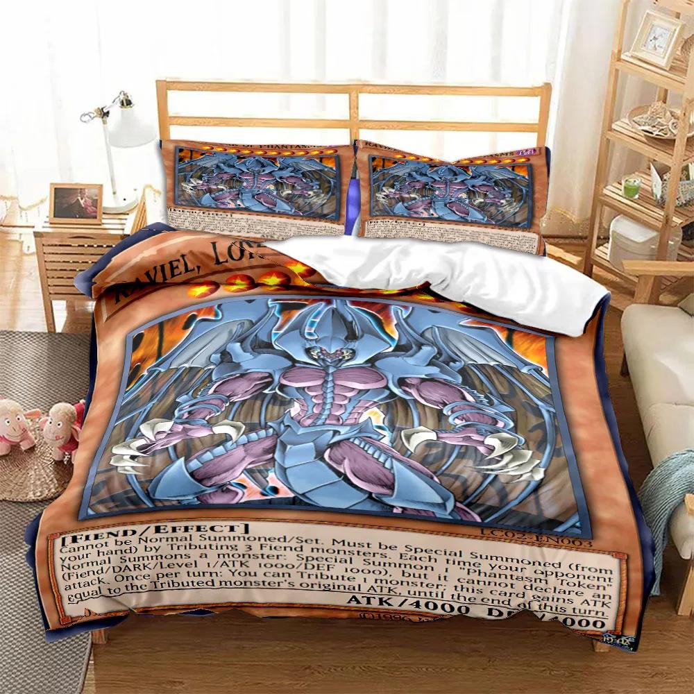 Animation Game King Card Duvet Set Cartoon Printing Bedding Set Three-Piece Set