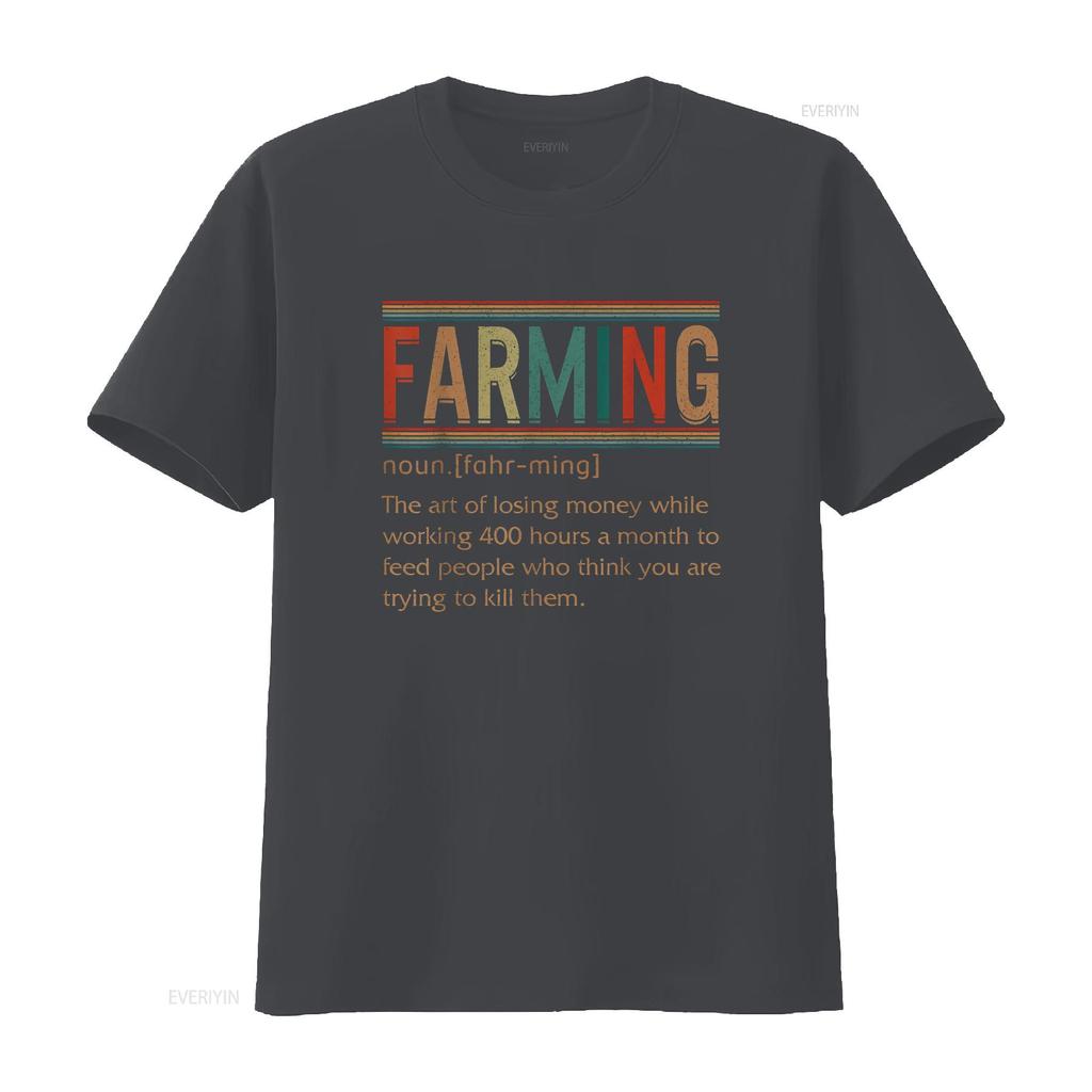 Farming Noun Definition Funny Farmer Farm Lover S T Shirt Vintage Washed Soft Designer Clothes Unisex Homme