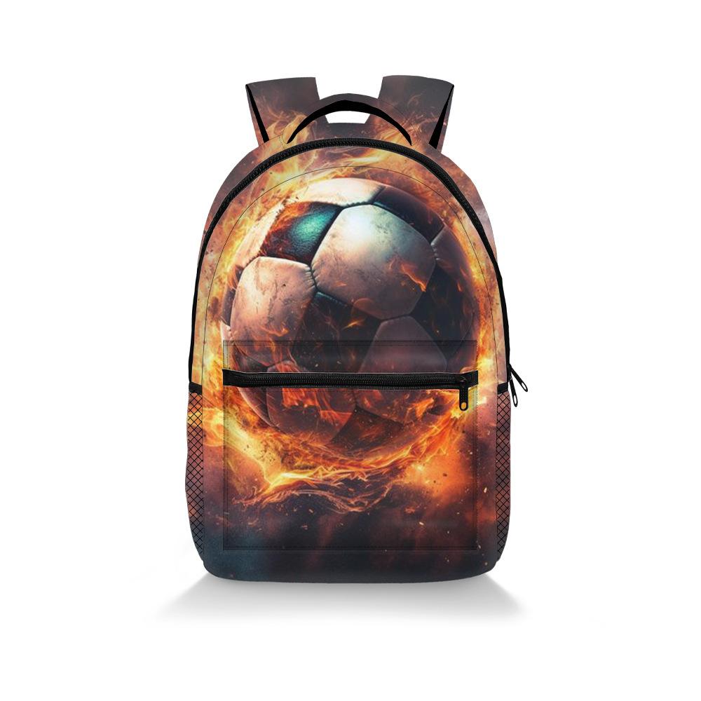 Sac à dos pour étudiant Livre Sac à dos Sacs à dos Nouveauté Populaire Classique Football Impression 3D Oxford Imperméable Sacs à dos de Voyage pour Garçons/Filles