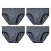 4 PCS Men's Briefs Mid‑Waist Soft Breathable Underwear Comfortable Male Underpants L XL XXL 3XL 4XL 5XL