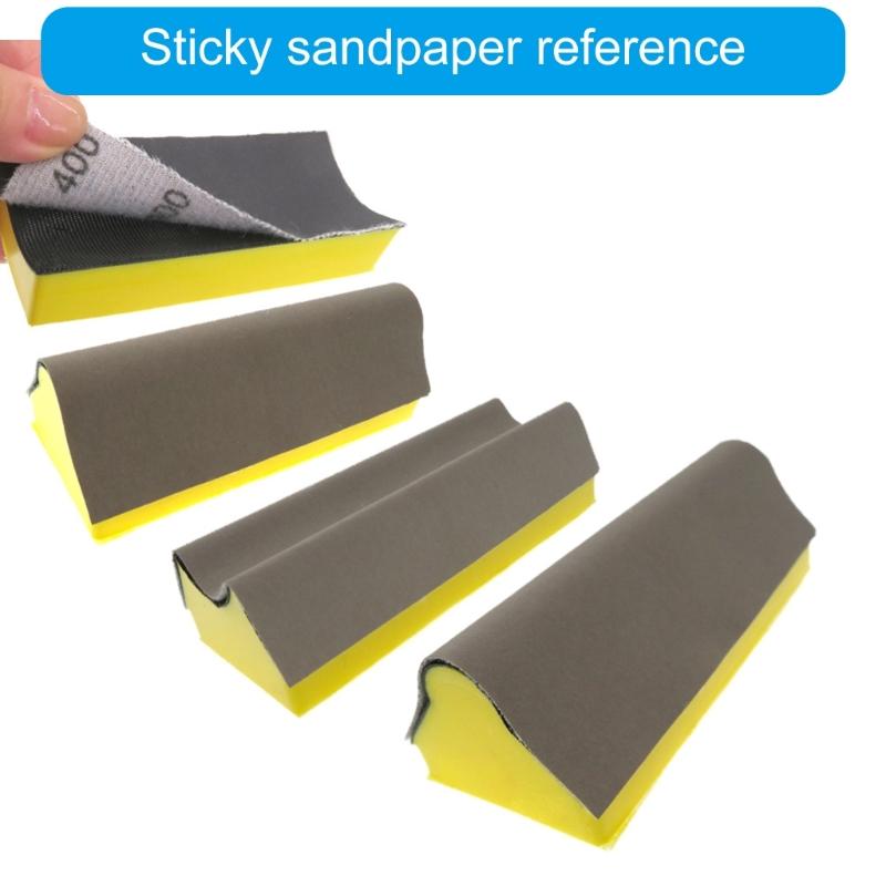 Hand Sanding Block Set Hook and Looping Interchangeable Assorted Shapes Handheld Sanding Pad for Woodworking