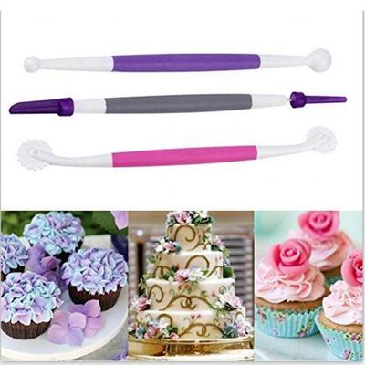 Pack of 3 Fondant Cake Graver for Cupcake Decorating Tools Modeling Kit