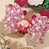 2pcs Glitter Christmas Kids Bows Hairpin for Girls Antlers Printed Fabric Ponytail Clips Christmas Holiday Prom Hair Accessories