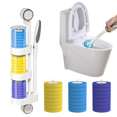 Szczotka do toalety z uniwersalnymi wymiennymi główkami do utylizacji, wysoka skuteczność czyszczenia, toaleta