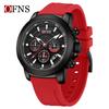 Men's Multifunction Quartz Sports Watch with Calendar & Three-Eye Design