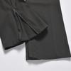 Mens Street Style Solid Color Casual Pants Loose Flared Trousers With Knee Creases Zipper Hem