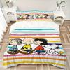 3Pcs Snoopy Friends Walk Bedding Sets For All Sizes New 3D Printed Bed Cover Comforter Duvet Cover Pillowcase Bedroom Decoration