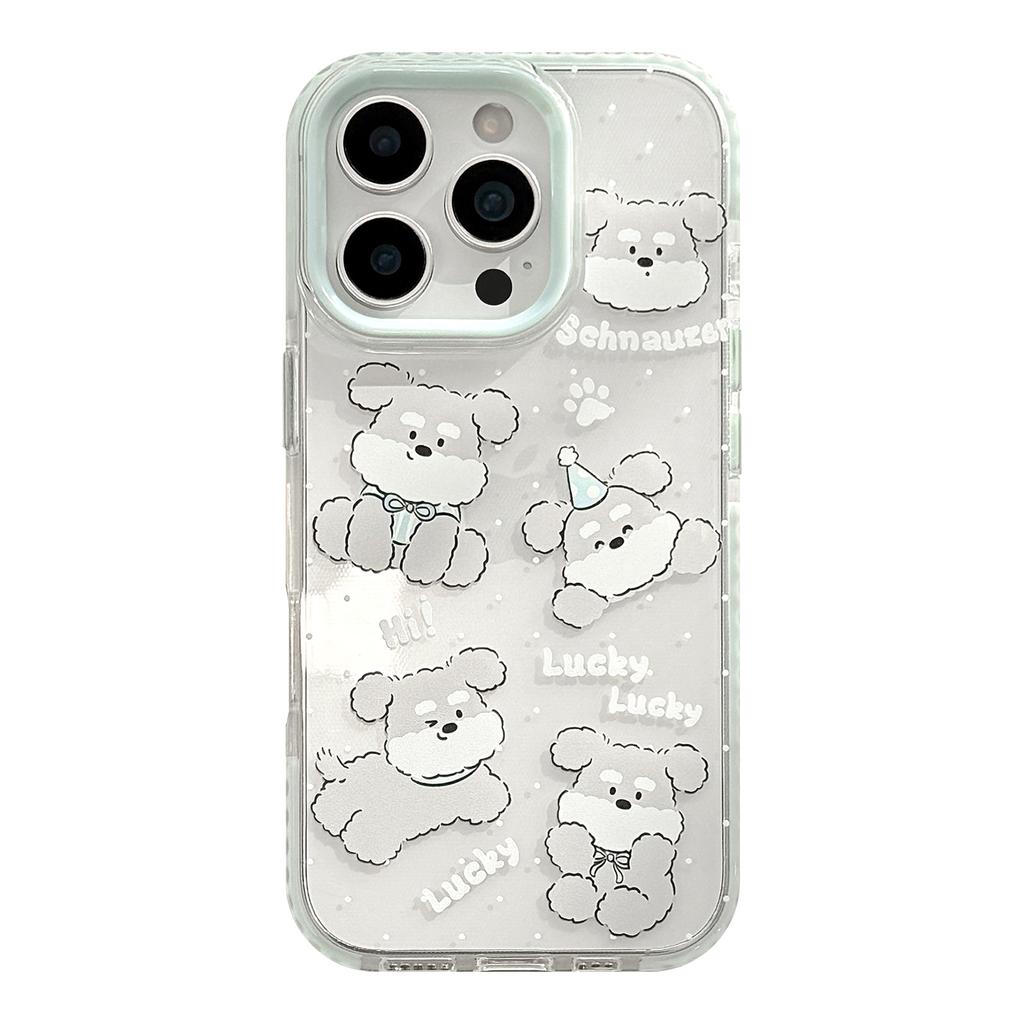 Schnauzer Puppy Suitable for IPhone16promax Apple 15 Mobile Phone Case 14 Cute Korean 13 Transparent 11 Soft