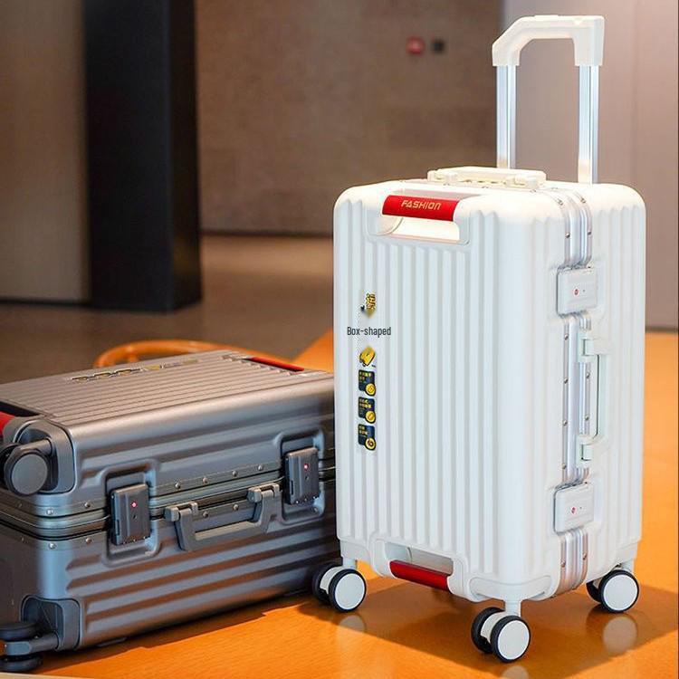 2025 Women's Large Capacity Trolley Suitcase - Aluminum Frame, Combo Lock, Silent Universal Wheels, Fashionable Travel Case