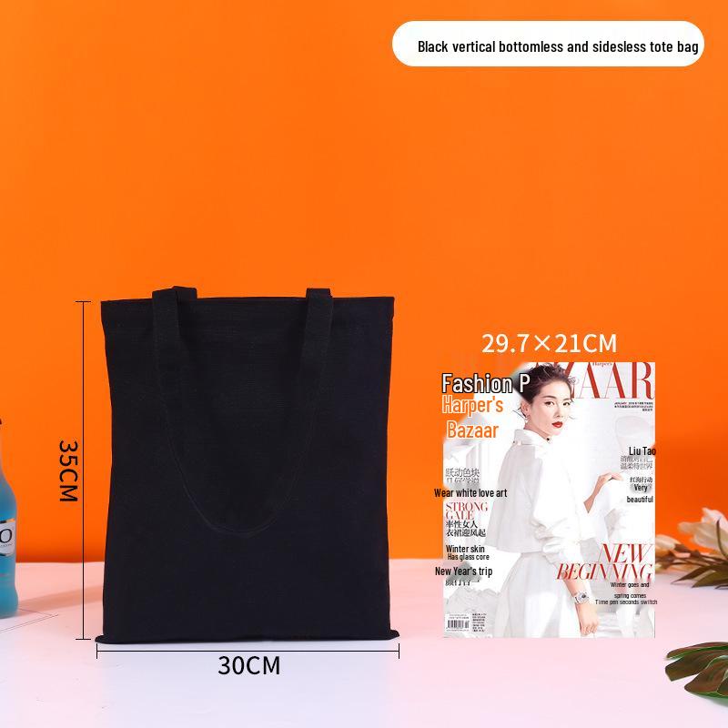 High-End Custom Logo Canvas Tote Bag - White, Blank, Personalized Printing