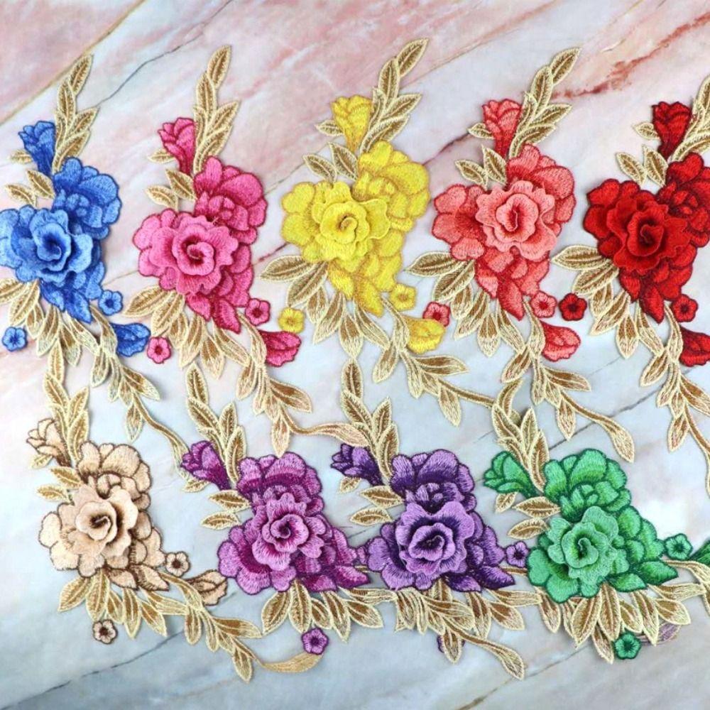 Floral Embroidery Embroidery Patch DIY Sew on Patch Fashion Elegant Sewing Accessories