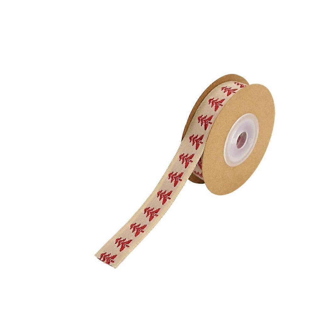 Cotton Linen Ribbons Christmas Tree Style Diy Accessories for Christmas Party Home Decoration Khaki 4501.5Cm 1Pack