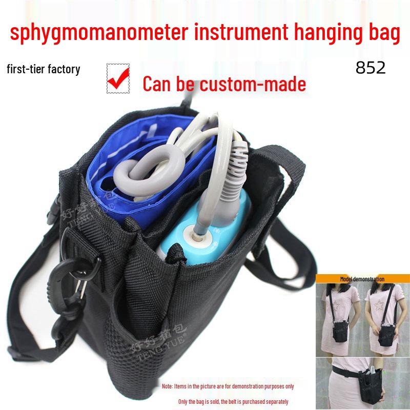 852 Portable Blood Pressure Monitor Crossbody Bag - Oxford Cloth, Divided Insert, Buckle Closure