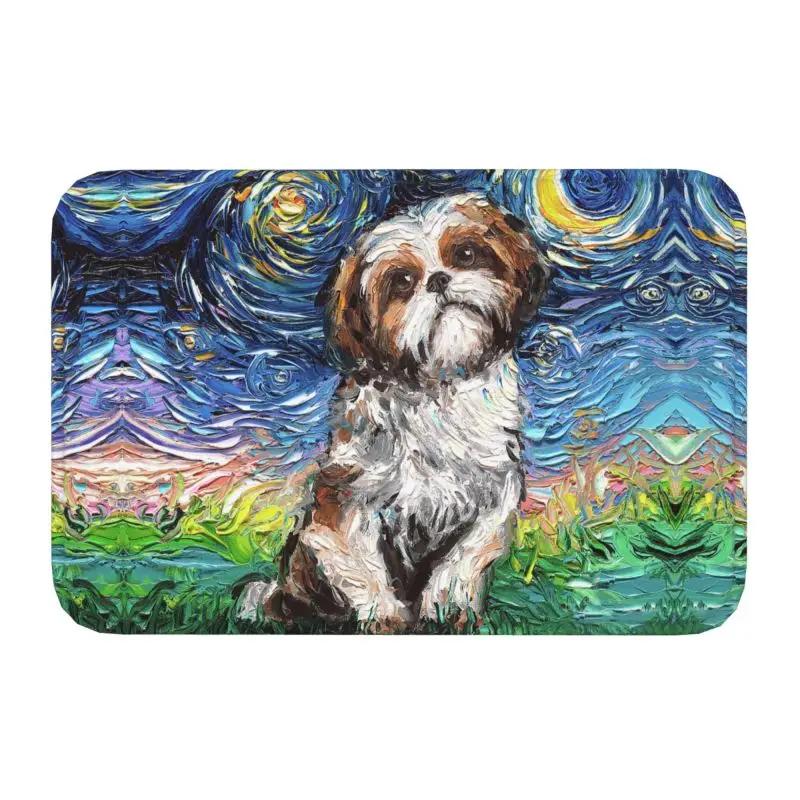 Custom Starry Night Dachshund Dog Doormat Anti-Slip Entrance Kitchen Bathroom Floor Door Mats Bedroom Balcony Carpet Rug