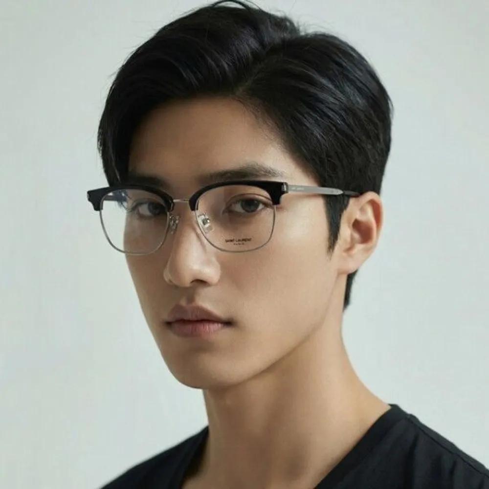 

[Yves Saint Laurent] Eyeglass Frames SL649F 001 Cha Eun-woo Glasses Half-rimmed