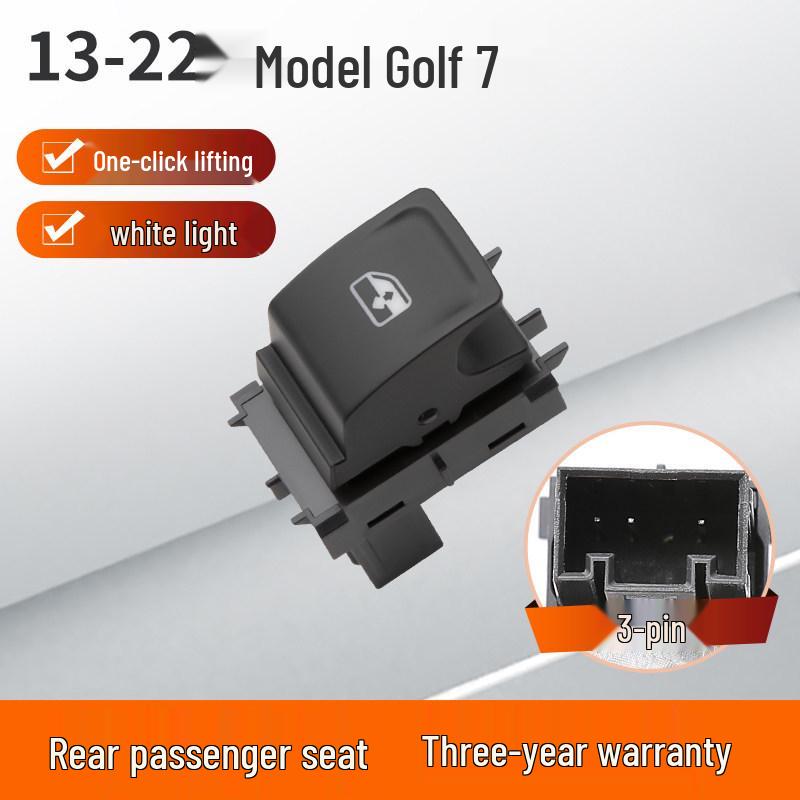 Volkswagen Golf 7 Window Lifter Switch: Driver s Main Button Assembly for Golf 7.5 Requires door removal