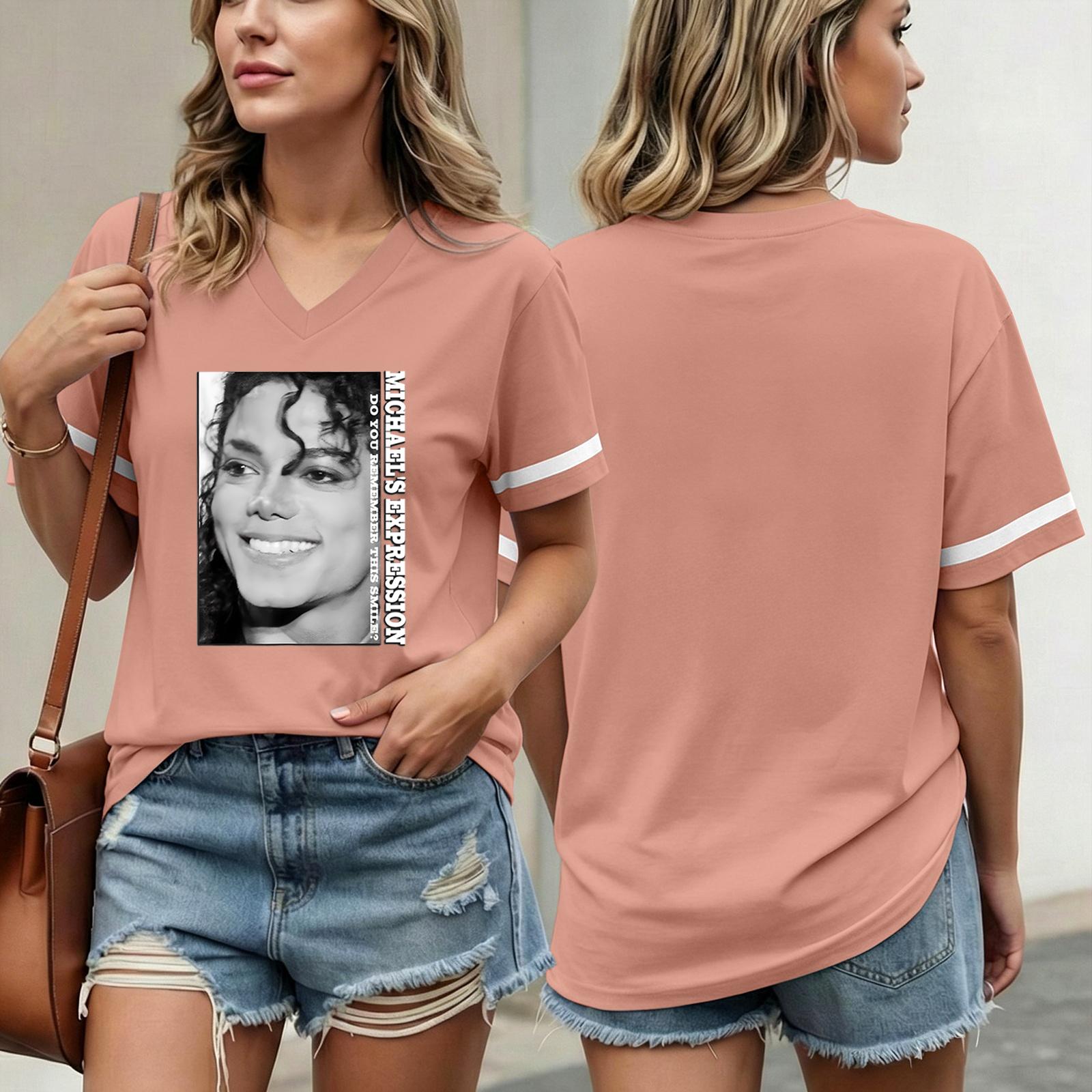 

Women s Casual Short Sleeve V Neck T Shirt Graphic Print Top Lightweight Comfortable Fit for Everyday Wear M