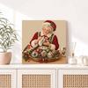DIY Mrs. Claus Christmas Pearl Diamond Painting Art Kit with Frame. Home Wall Decor Craft Kit. Wall Decoration Gift