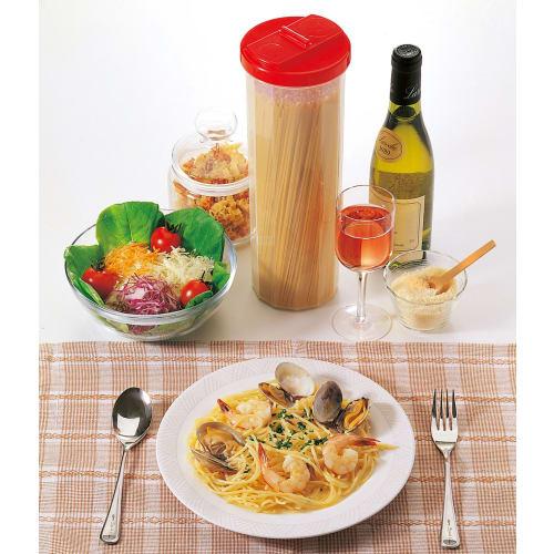 SankoPlastic Pasta Case, Diameter 10.4cm x Height 30cm, Red
