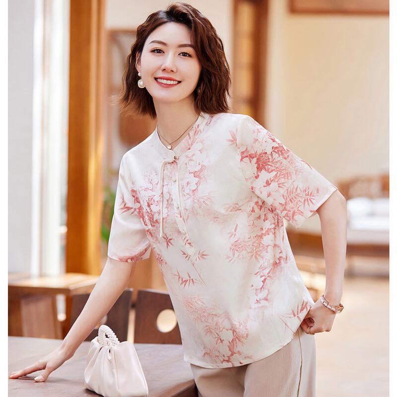 

New Chinese Style Printed Five-Sleeve Shirt 4XL
