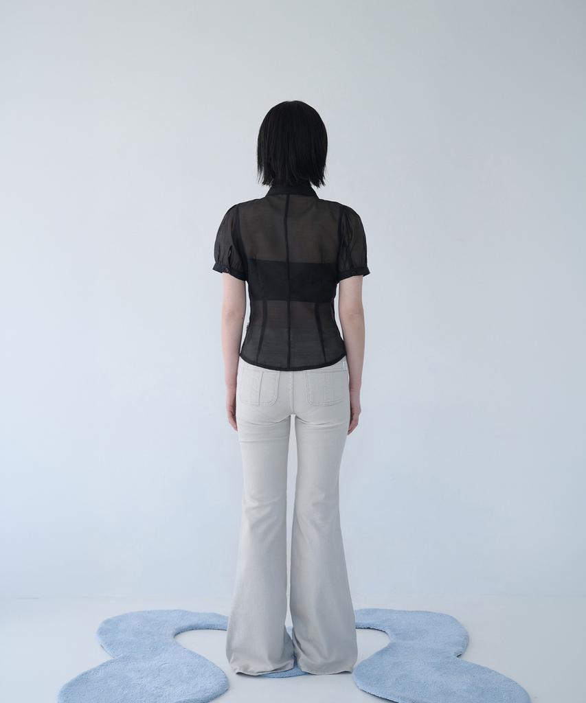 Mileko Button Pocket Bootcut Pt Sand Raw