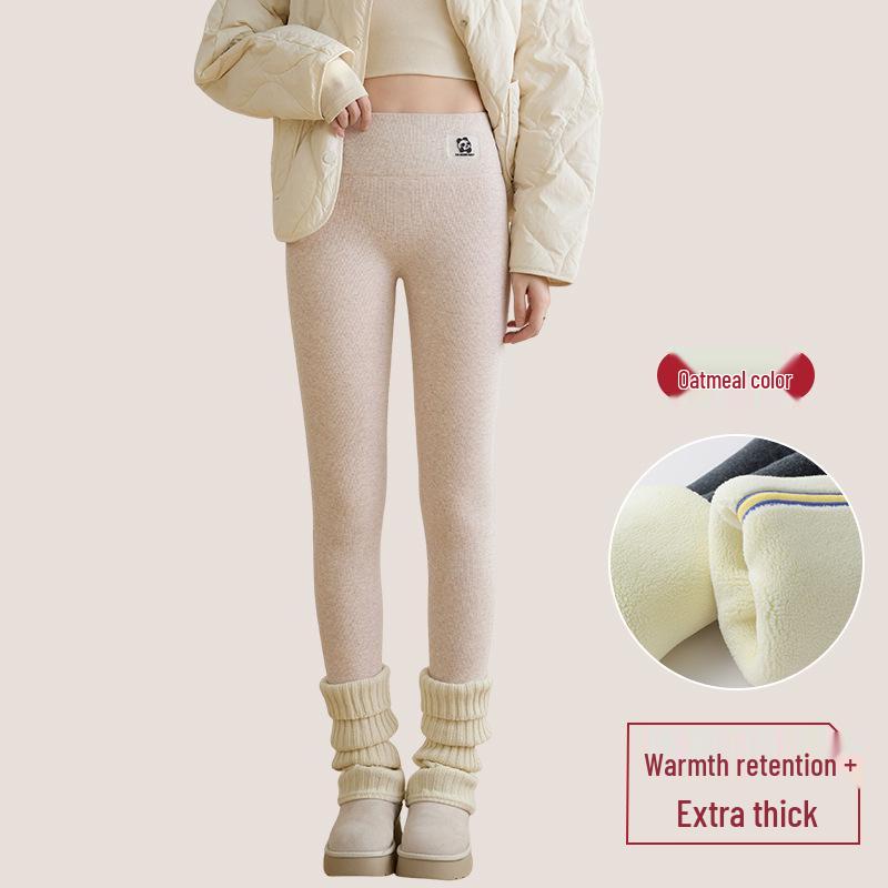 Women's 2025 High Waist Thick Fleece-Lined Cotton Wool Leggings for Winter