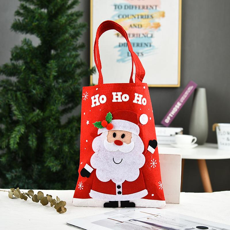 Creative Christmas Gift Bag 2020 Three-Dimensional Doll Candy Tote Bag, Classic Snowman Handmade Bundle Bag