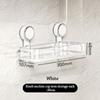 Simple Wall Mounted Bathroom Storage Rack Suction Cup Design Non Perforated Bathroom Toiletries Holder Shower Storage Shelf Home
