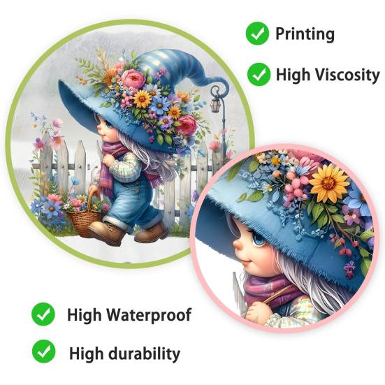 Flower Elf Window Sticker Non-adhesive Waterproof Window Decal Static Cling Removable Sticker for Walls Doors Windows Bathroom Kitchen Decor