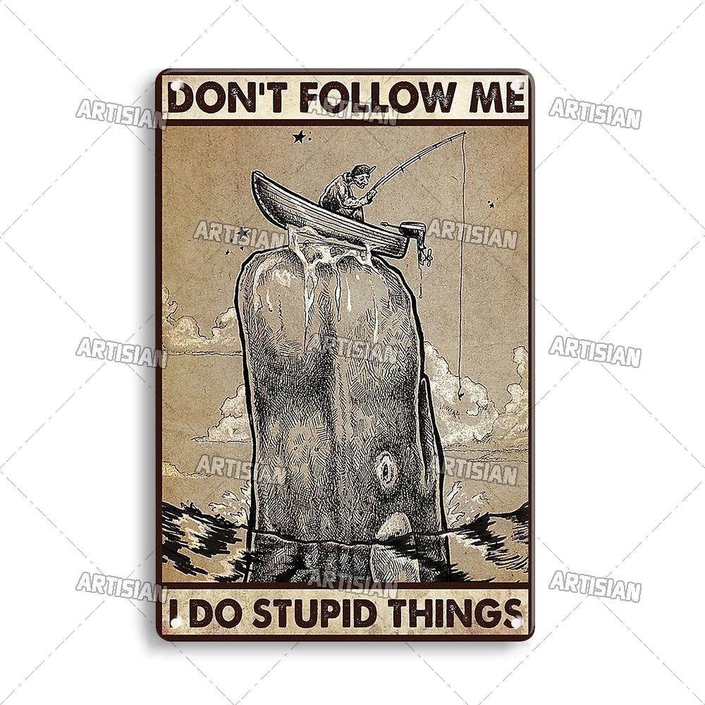 Artisian Fishing Metall-Poster, Sport, Weißblech, Köder, dekoratives Schild, Wanddekoration, Garage, Bar, Pub, Club, Hotel, Café, Küche, Zuhause