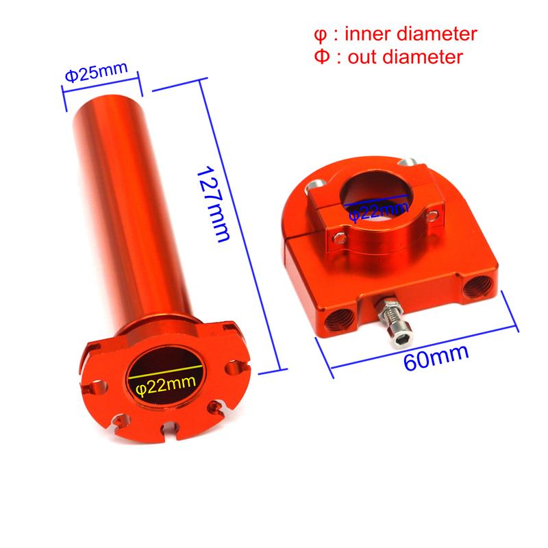 LMoDri Universal 7/8" Motorcycle Throttle Twist Grips 22mm CNC Aluminum Grip Accelerator Moped Scooter Dirt Bike Refit
