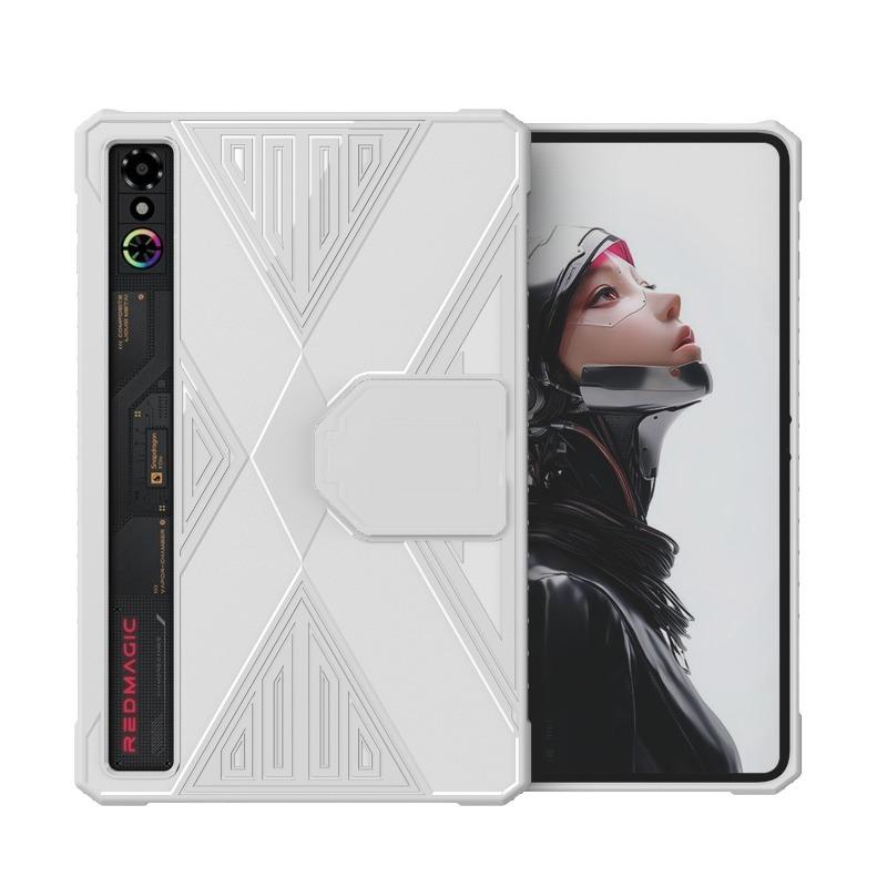 ..Pro ZTE RedMagic Astra 9,06 palce 2025 Red Magic 3 PRO Herní tablet Ochranný kryt S stojánkem Ochrana Měkký obal.... white